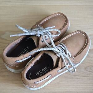 Sperry Kids Tan Moccasin Boat Shoes
